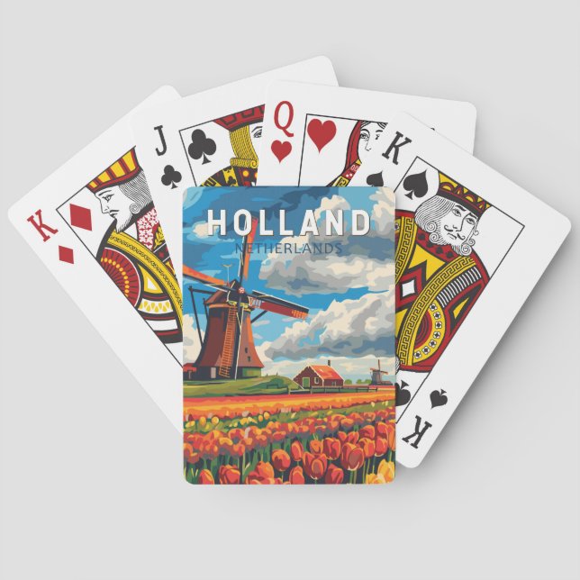Baraja De Cartas Holanda Holanda Viajes de arte (Reverso)