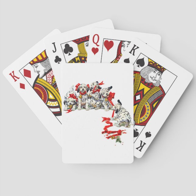 Baraja De Cartas Holiday Dalmatia Pups (Reverso)