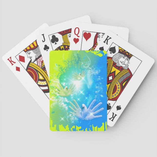Baraja De Cartas holiES - Flying Hands Pigeons ART (Reverso)