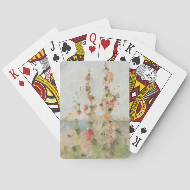 Baraja De Cartas Hollyhocks por el mar (Reverso)