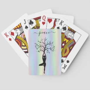 Baraja De Cartas Holografía moderna, yoga de la paz