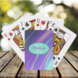 Baraja De Cartas Holographic Dreams Lavender Verde azulado