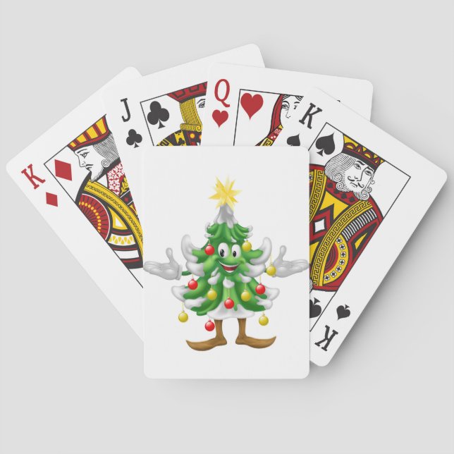 Baraja De Cartas Hombre de árbol de Navidad decorado (Reverso)