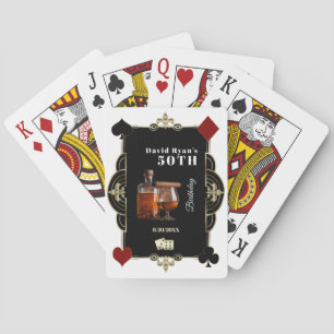 Baraja De Cartas Hombre de Cognac y Cigarro de Casino Vegas Cumplea