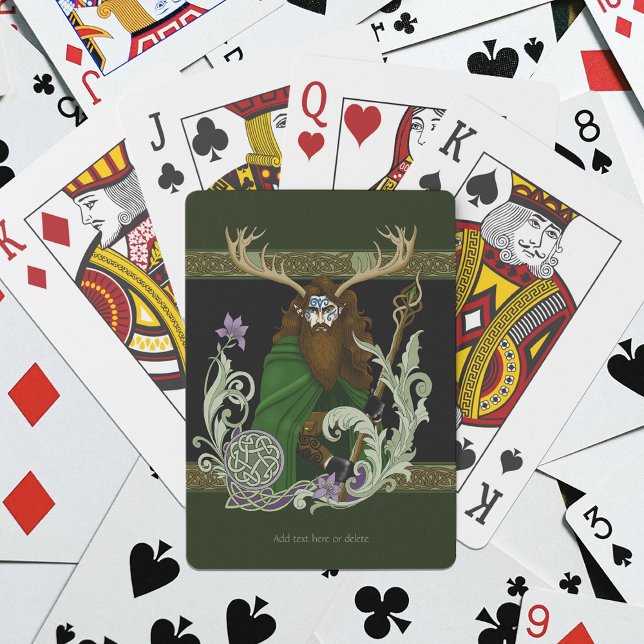 Baraja De Cartas Hombre de los Cuerna Celta Verde  (Subido por el creador)