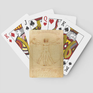 Baraja De Cartas Hombre de Vitruvio de Leonardo Da Vinci