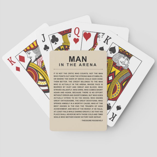 Baraja De Cartas Hombre En La Arena - Atreviéndose Mucho (Reverso)