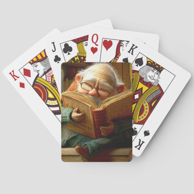 Baraja De Cartas Hombre Leyendo (Reverso)