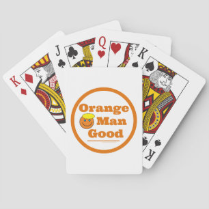 Baraja De Cartas Hombre naranja BUENO