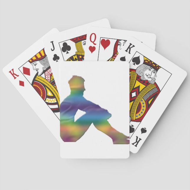 Baraja De Cartas Hombre Posando (Reverso)