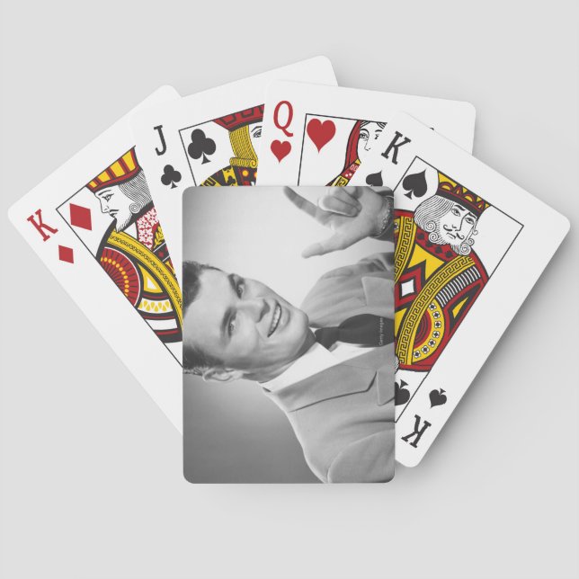 Baraja De Cartas Hombre que señala 2 (Reverso)