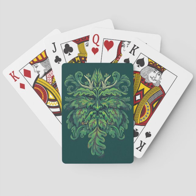 Baraja De Cartas Hombre verde (Reverso)