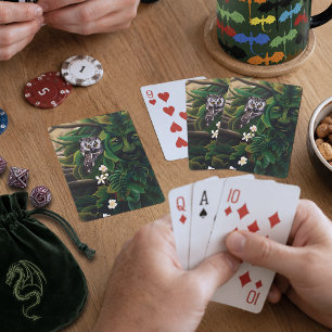 Baraja De Cartas Hombre Verde Celta Búho Espíritu del Bosque Fantas