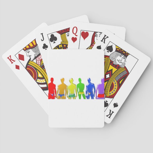 Baraja De Cartas Hombres arcoiris (Reverso)
