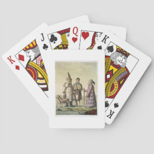Baraja De Cartas Hombres de Alaska y mujeres vestidos para pescar