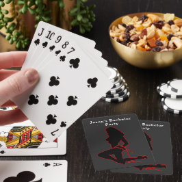 Baraja De Cartas Hombres de la fiesta de soltero Silueta de mujer