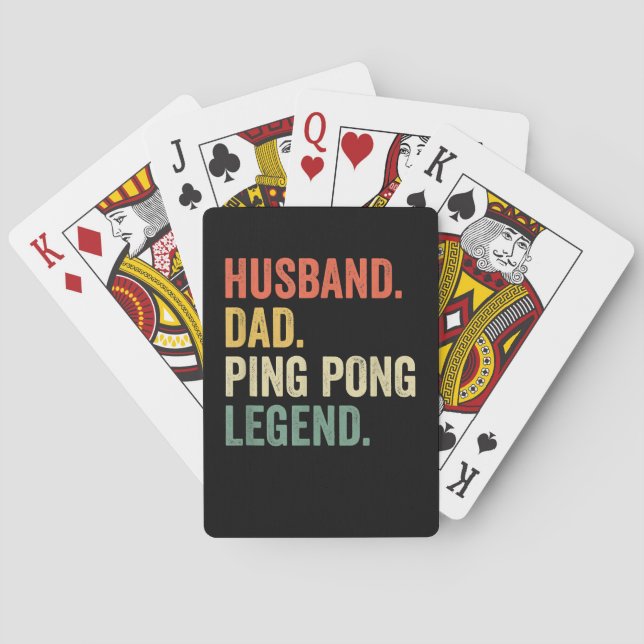 Baraja De Cartas Hombres Divertido Ping Pong Husband Dad Table Tenn (Reverso)