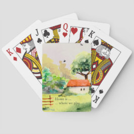 Baraja De Cartas Home is... Watercolor Countryside