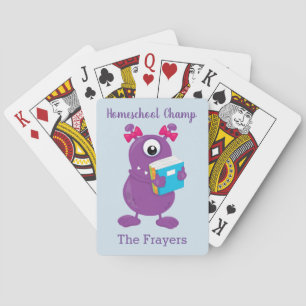 Baraja De Cartas Homeschool Campeón Morado Monstruo