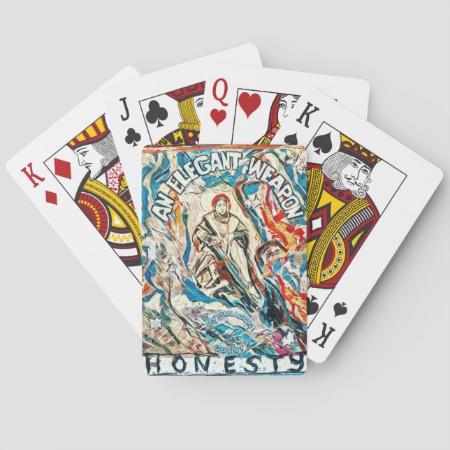 Baraja De Cartas Honestidad, un arma elegante. (Reverso)