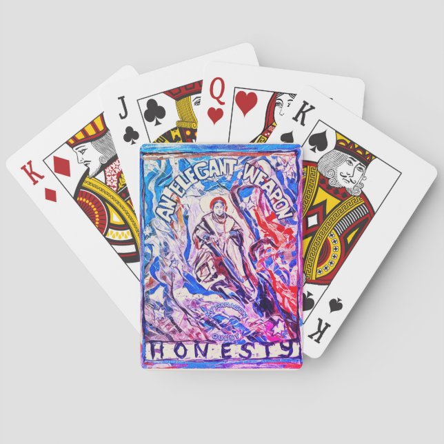 Baraja De Cartas Honestidad, un arma elegante para tiempos civiliza (Reverso)