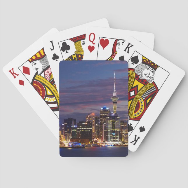Baraja De Cartas Horizonte de la ciudad de Auckland (Reverso)