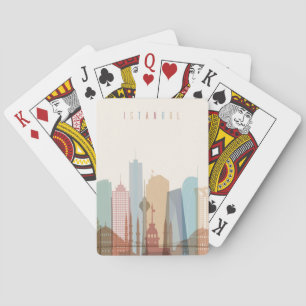 Baraja De Cartas Horizonte de la ciudad de Estambul, Turquía el  
