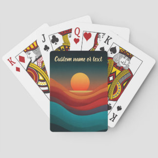 Baraja De Cartas Horizonte de puesta de sol personalizado