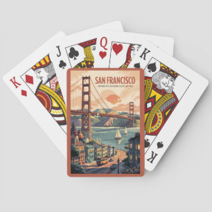 Baraja De Cartas Horizonte de San Francisco California Arte de Viaj