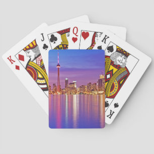 Baraja De Cartas Horizonte de Toronto al anochecer