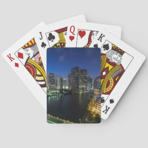 Baraja De Cartas Horizonte urbano elevado desde Brickell Key