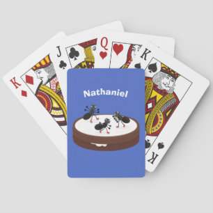 Baraja De Cartas Hormigas felices patinando hielo en personalizado 