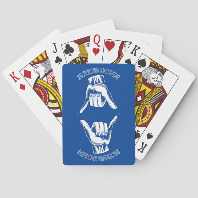 Baraja De Cartas "HORNS DOWN" gracioso (Reverso)