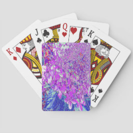 Baraja De Cartas Hortensia Limelight Morada y Azul Elegante