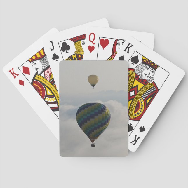 Baraja De Cartas Hot Air Balloon Over Cloudy Tuscan Sky (Reverso)