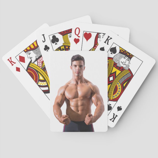 Baraja De Cartas Hot Guy Flex Muscles Sexy Shirless Man Hunk (Reverso)