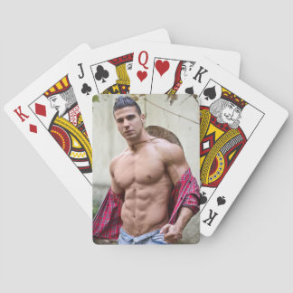 Baraja De Cartas Hot Guy Sexy Bare Chest Open Shirt Hunk Jugando Ca