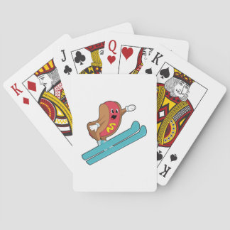 Baraja De Cartas Hotdog como saltador de esquí con Ski.PNG