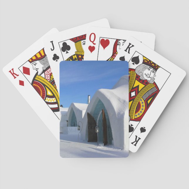 Baraja De Cartas Hotel de Glace, Quebec, Canadá (Reverso)