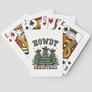 Baraja De Cartas Howdy Navidades Cactus Western Xmas
