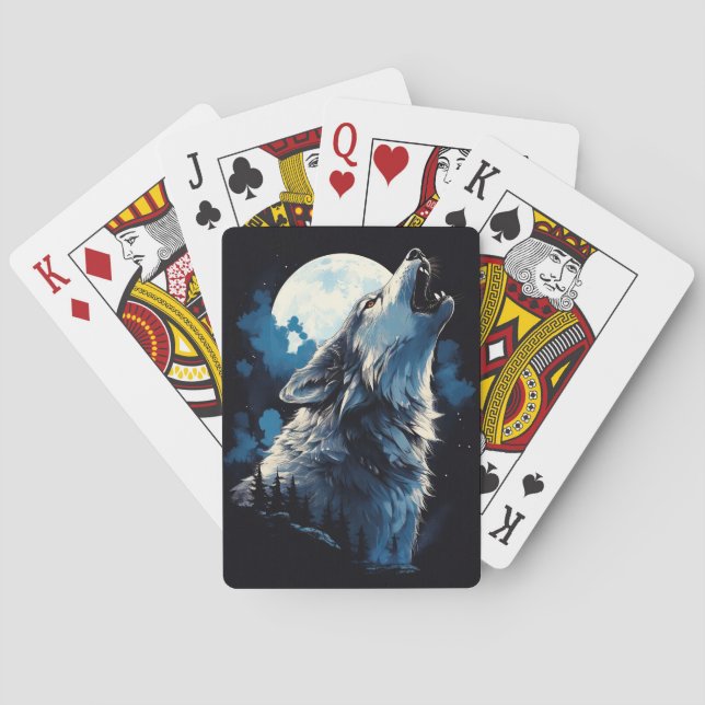 Baraja De Cartas Howling Wolf (Reverso)