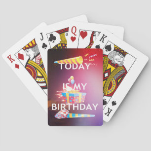 Baraja De Cartas Hoy es mi cumpleaños Arte Impreso