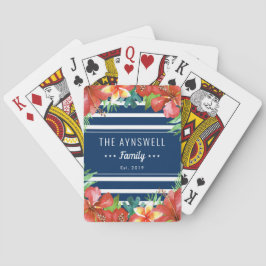 Baraja De Cartas Huelga náutica Familia Floral Tropical