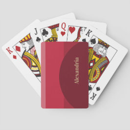 Baraja De Cartas Huella roja abstracta personalizada