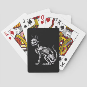 Baraja De Cartas Huesos de Medianoche: Gato Esqueleto