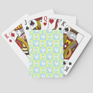 Baraja De Cartas Huevos de gallo de patrón de tablero de chequeo de