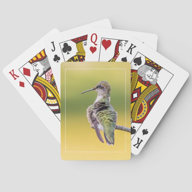 Baraja De Cartas Hummingbird En Alerta (Reverso)