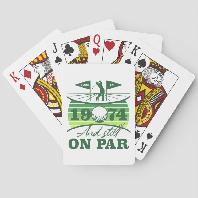 Baraja De Cartas Humor de golf de 1974 a 50 años (Reverso)