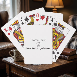 Baraja De Cartas Humor de Introvertido Llegué Vi Quería Irme a Casa