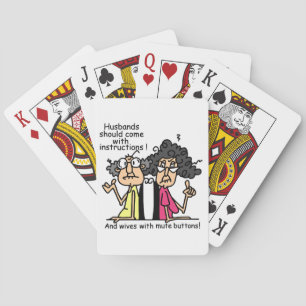 Baraja De Cartas Humor de la actitud de los maridos y de las esposa